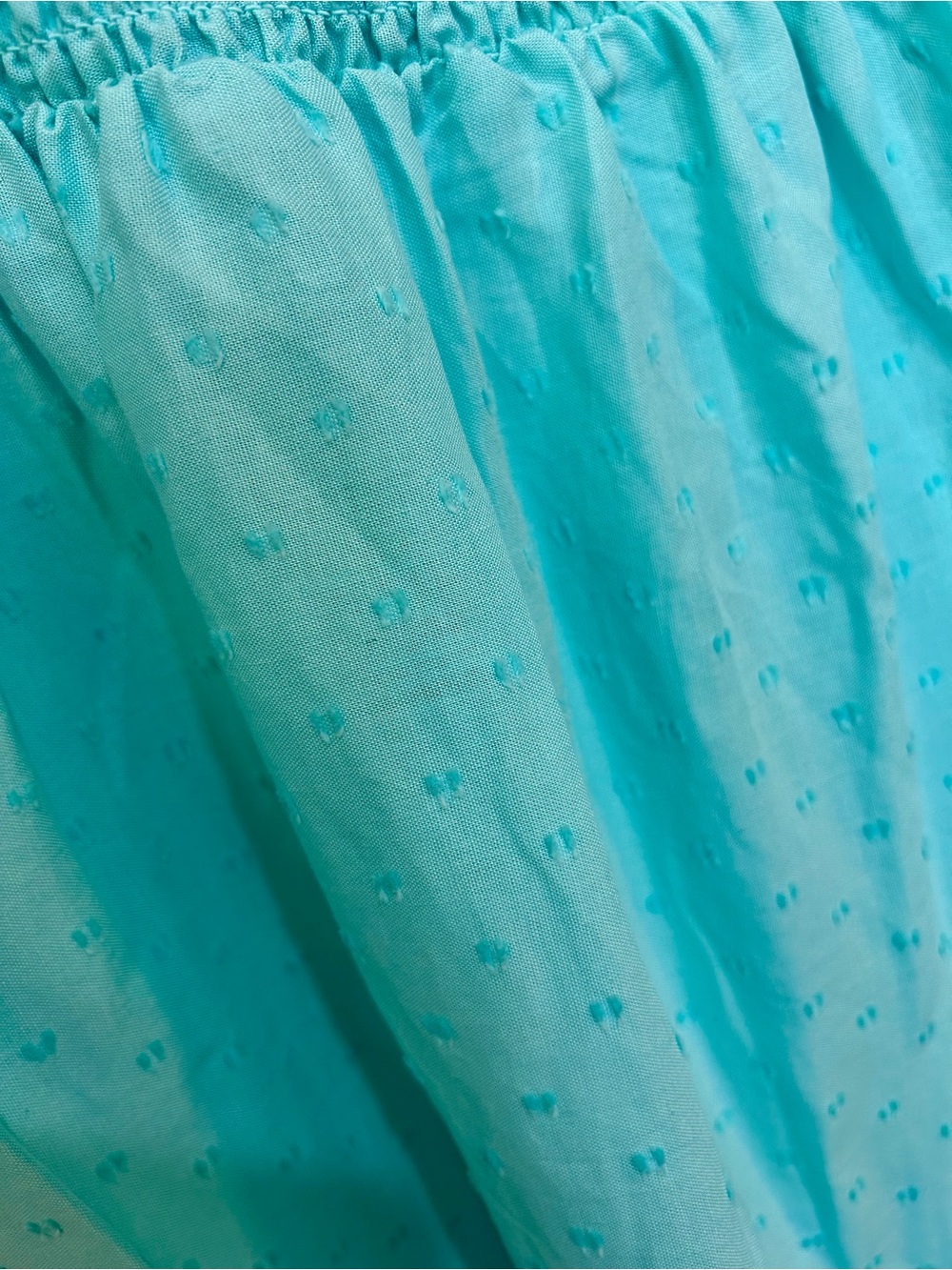 NWT TCP Mommy & Me Collection Women’s Aqua Smocked Puff-Sleeve Midi Dress, Sz L - Picture 5 of 7